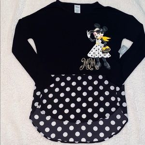 NWT Minnie Mouse polkadot shirt Sz M